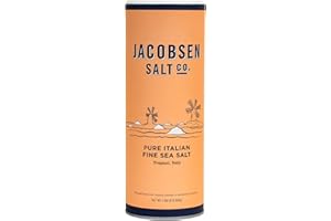 Jacobsen Salt Co. Pure Italian Fine Grain Sea Salt - Real Sea Salt for Cooking, Baking, or Pickling, Gourmet Seasoning, Harvested in Italy - 1.8 lb