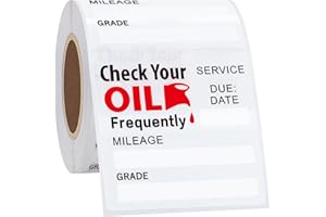 Hycodest Oil Change Stickers 200 Pcs 2x2 Service Reminder Labels Window Stickers for Cars (Check)
