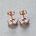  DwearBeauty Rose Gold Plated Stud Cubic Zirconia and Opal Earrings (Round-Shape Rose Gold)