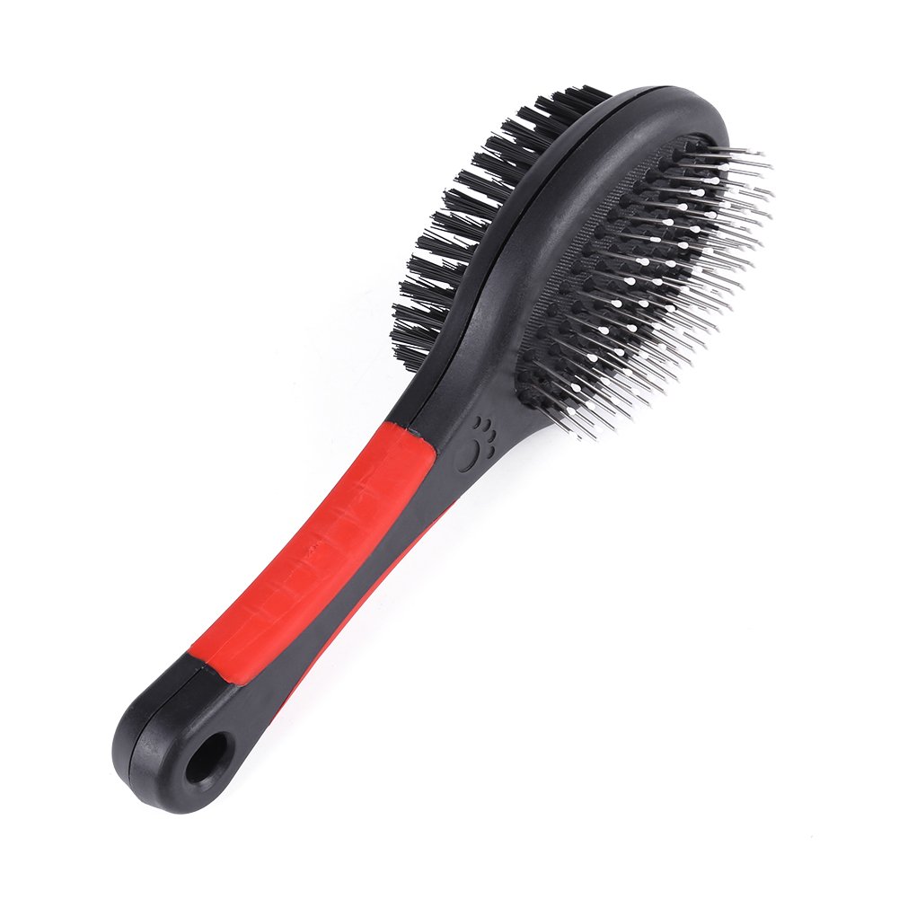 Gentle Double-Sided Pet Grooming Brush for Dogs and Cats - 2 Sizes Soft Deshedding Comb Removes Loose Hair Shedding for Short Medium Long Hair Breeds Large (L)