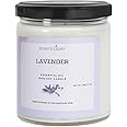 Lavender Essential Oil Candle | Aromatherapy for The Home | 9 Oz Glass Jar | All-Natural Soy Candles | Cotton Wick | High Scent | 40 Hours Burn Time | Gift for Women & Men
