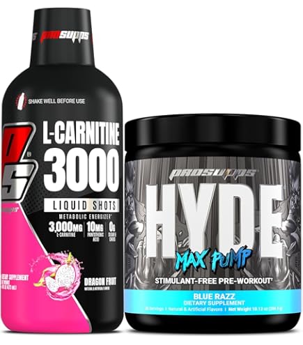 ProSupps L-Carnitine 3000 Liquid Shots, Dr. Jekyll Preworkout Powder Bundle