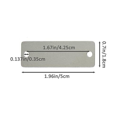 StayMax 50 Pack Stainless Steel Blank Tags Engraving Blanks