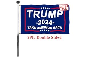 Jayus 3Ply 200D Donald Trump For President 2024 Flag 3x5 Outdoor- Double Sided Take America Back (TAB) Trump 2024 Flags Banner with 2 Brass Grommets