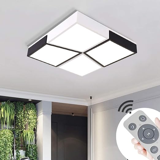 led lampara de techo 48w interior plafon moderna led de techo rectangular de dormitorio cocina sala de estar comedor balcon pasillo regulable