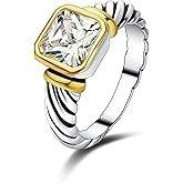 UNY Jewel Twisted Cable Wire Petite CZ Ring Designer Inspired Fashion Brand Christmas Valentine Women Dupes Jewelry Gift