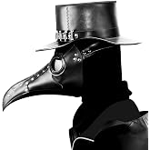 duduta Halloween PU Leather Plague Doctor Mask