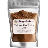 SavorSatch Chinese Five Spice Seasoning &ndash; 2 oz Resealable Pouch | Authentic Asian Spice Blend | Kosher, Non-GMO, Allergen Free | Sweet &amp; Savory Flavor for Stir Fry, Duck, Pork, Marinades &amp; Chinese Cooking