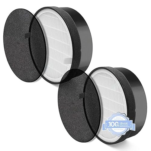 LEVOIT LV-H132 Replacement Filter, Genuine LV-H132-RF Air Purifier Filters, High-Efficiency Activated Carbon for Removal of Smoke, Odor, Allergens, Pollen, 2 Pack