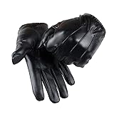 Long Keeper Men Leather Touchscreen Gloves Winter
