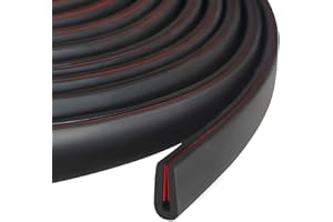 YANRUIPRO Rubber Edge Trim, 1/16" Self Adhesive Flexible U Channel Edge Protecter for Sheet Metal, Car Doors, U Shaped Sharp Edge Guards, Fit for 0-3/32" Width Edge, Black Color, 10Ft, EPDM Material