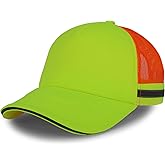 Trendy Apparel Shop 5 Panel Reflective Foam Front Safety Trucker Cap