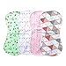 Arnzion Baby Burp Cloths Baby Burp Set Curved Absorbent and Soft Valuable 4 Pack