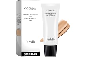 Perbella Cc Cream For Older Women-Perbella Cc Cream Self Adjusting For Mature Skin,Color Corrector & Lightweight Foundation,Natural Finish, Suitable for All Skin Types (1PCS)