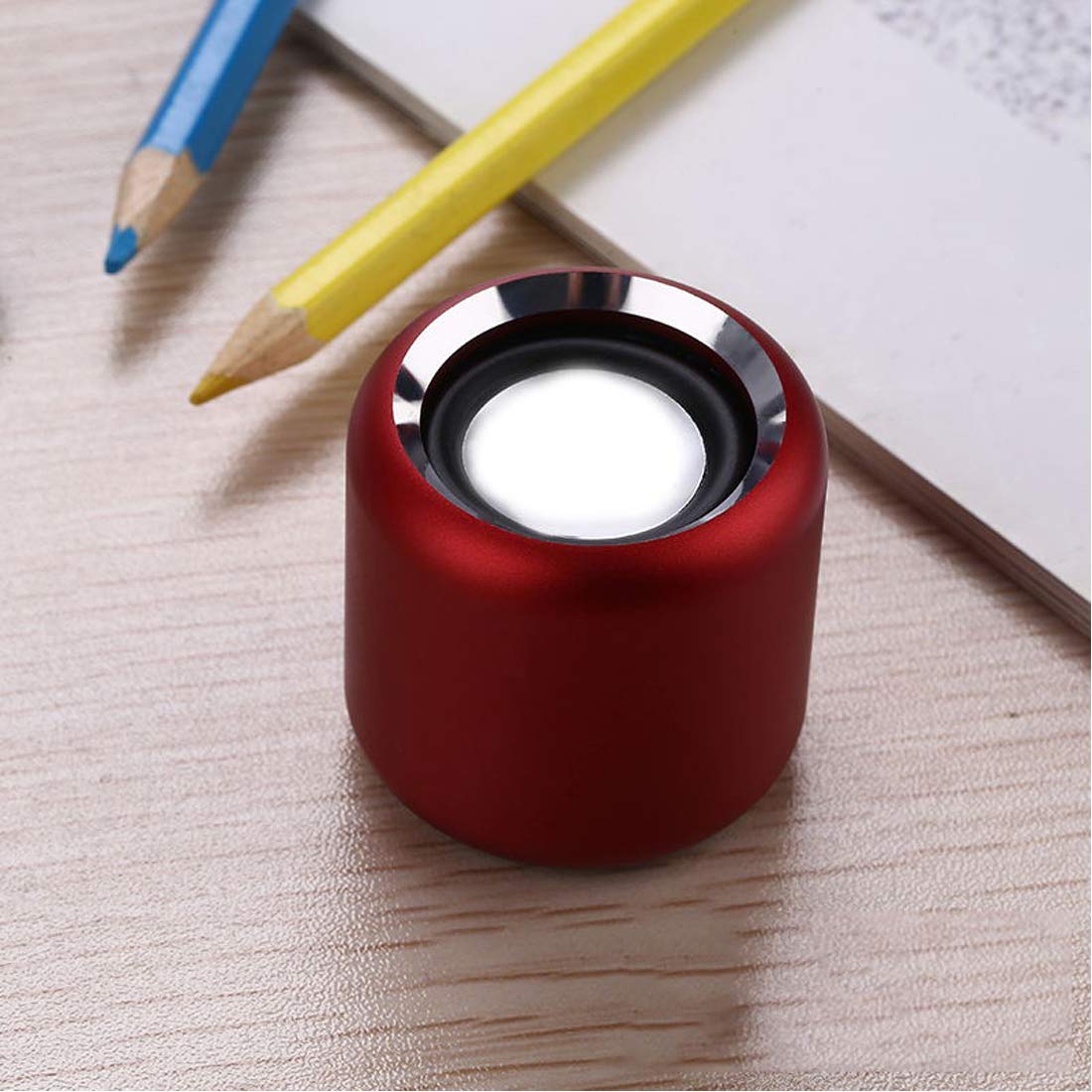 Wireless Mini Bluetooth Speaker Small Loud Portable Speakers for Home, Outdoors, Travel with 5-Hour Playtime, Subwoofer, Enhanced Bass (Red)