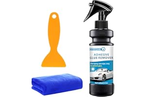 CYTITZHN Adhesive Remover, Sticker and Decal Remover Spray, Quickly Removes Glue, Labels and Tape Residue, Safe for Car Paint and Glass, Includes Scraper and Towel, Portable Size-3.4oz/100ml