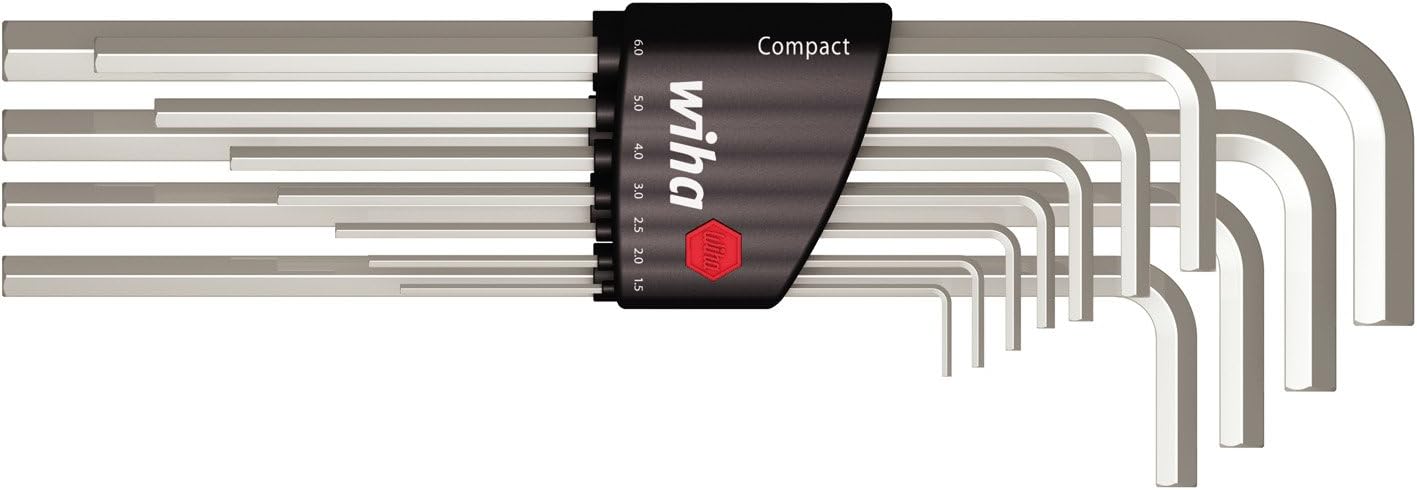 Wiha 352H11 Compact, Black, 11-tlg. Sechskant, glanzvernickelt