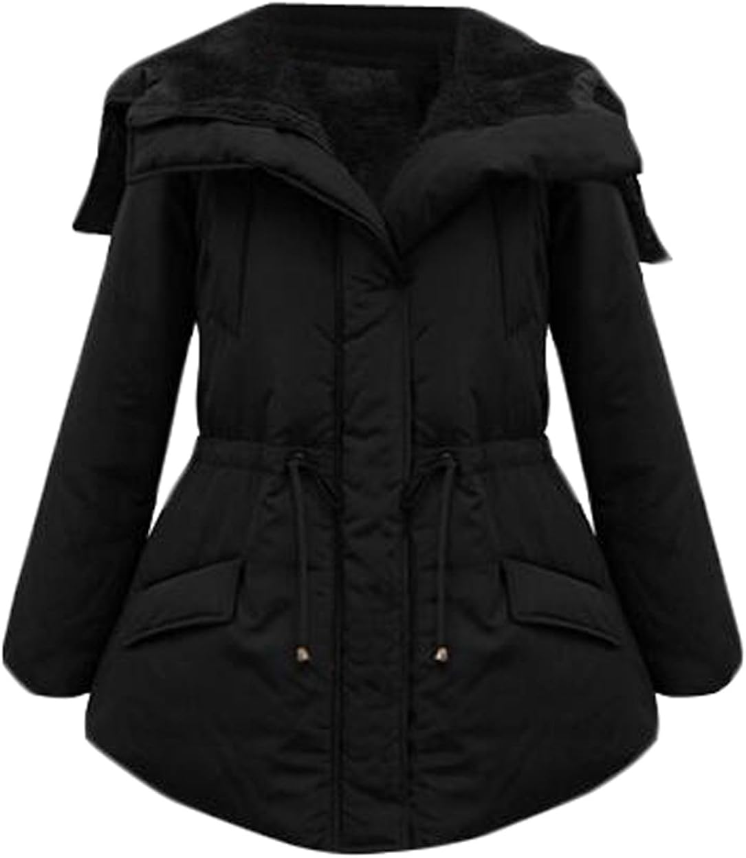 DANJIESHI Women's Casual Slim Thick Long Cotton Jackets