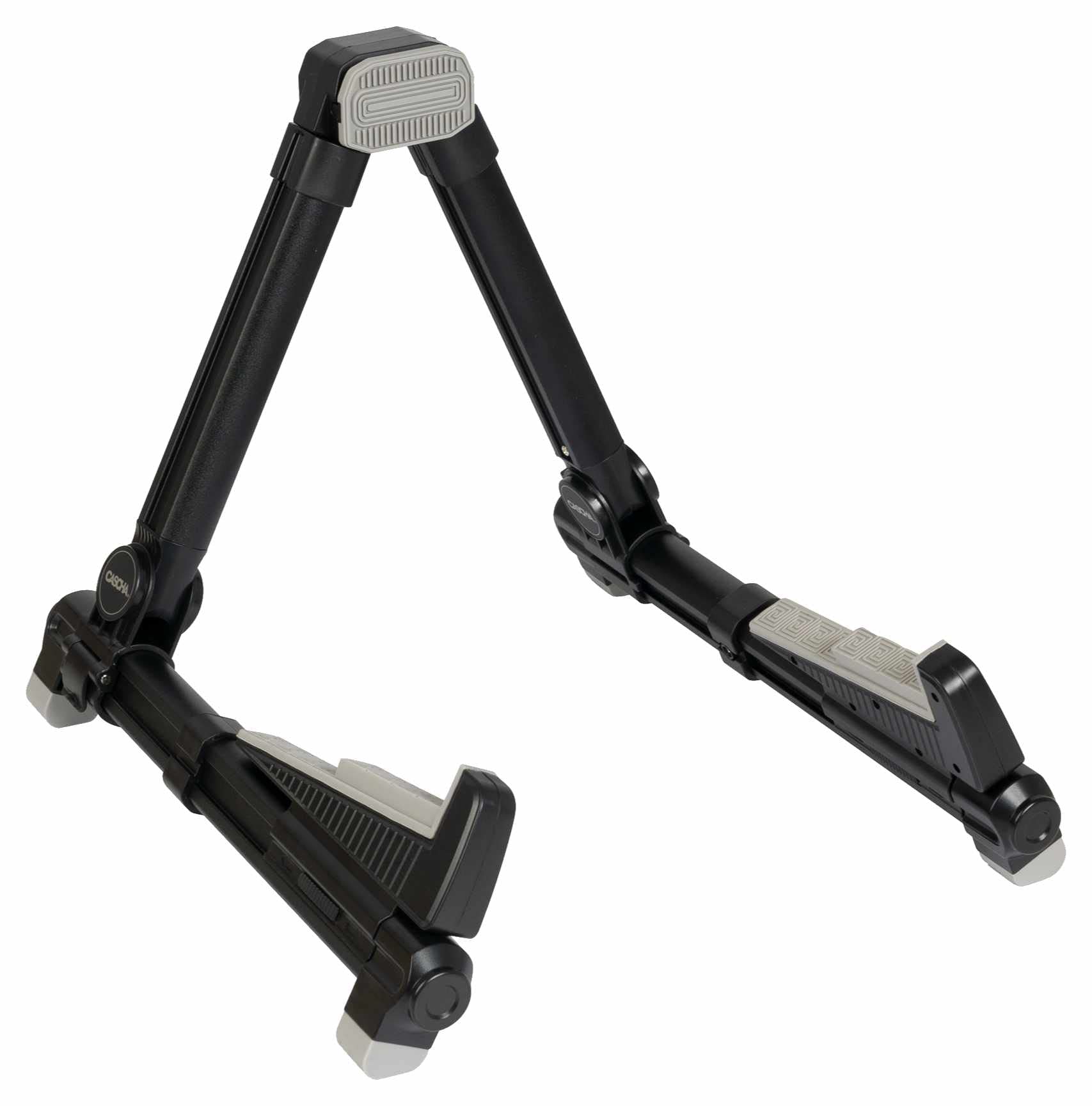 CASCHA Aluminum Folding Guitar Stand Folding Stand for Electric Guitar, Acoustic Guitar and Bass