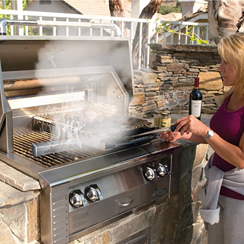 GAINWELL 12” BBQ Wood Pellet Smoker Tube Stainless Steel Cube with Bottom - Thumbnail 3
