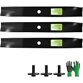 Parts Camp 3-Pack 115-5059-03 for Toro Timecutter 50 inch Blades SS/MX | 112-9759-03 Fits SS5000 Z5000 MX5060 for Toro Exmark Quest 50 Inch Zero Turn Mowers with Round Center Hole Toro Mower Parts