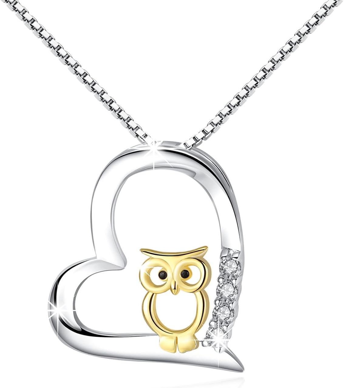 Jewellery for Women Gifts for Girls Owl Neckalce Pendant for Women 925