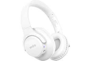 Bluetooth Headphones Over Ear,KVIDIO 65 Hours Playtime Wireless Headphones with Microphone,Foldable Lightweight Headset with 