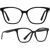 DIFF Leah Reading Glasses for Women | Lightweight Oversized Readers | Blue Light Blocking Lens | Black