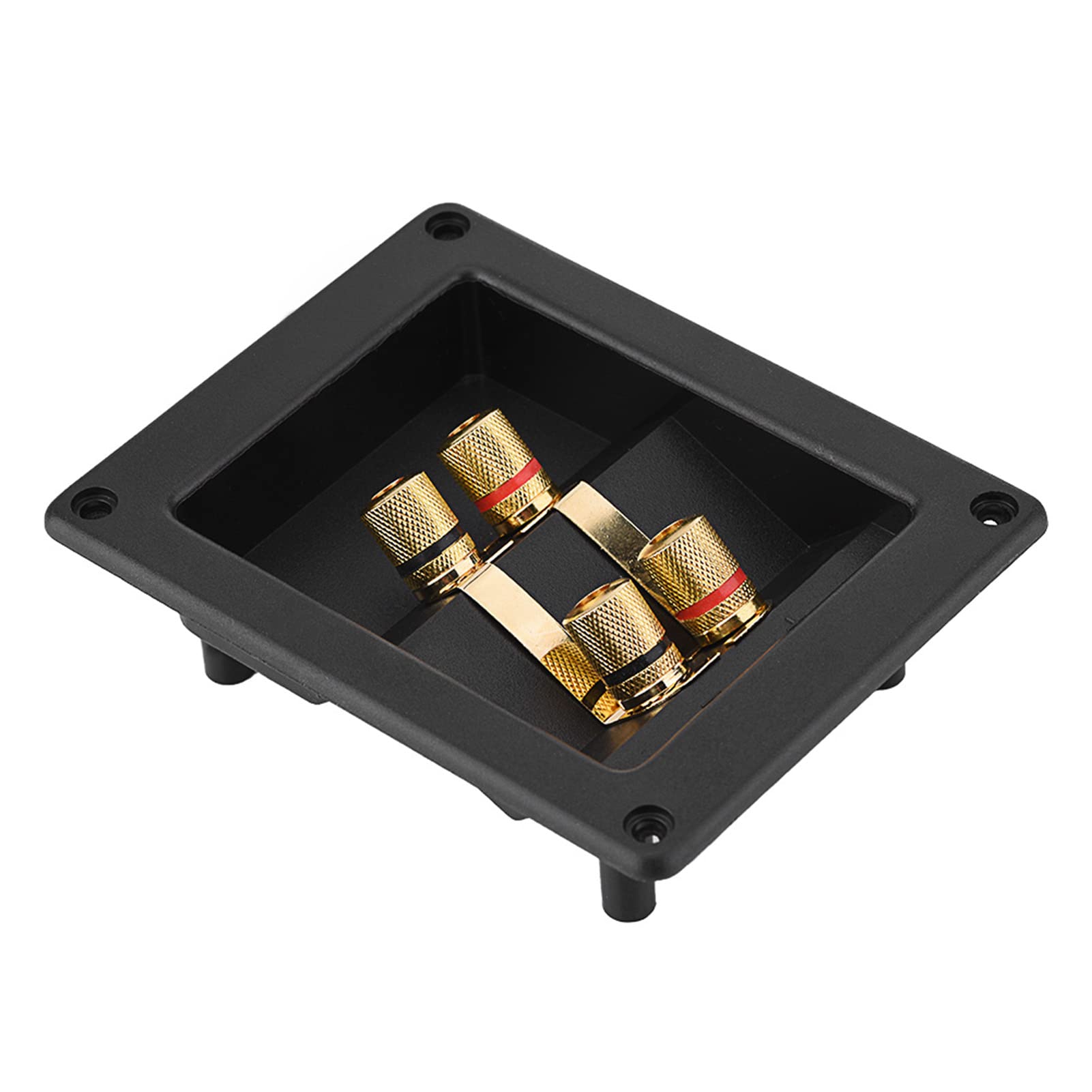Tihebeyan Speaker Terminal Block Connector, Speaker Connector Connector Subwoofer Connector Copper Terminal Speaker Cable 4