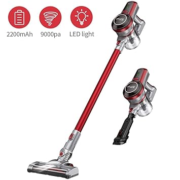 Cordless Vacuum Cleaner Muzili Cordless Stick Vacuum With 130w Strong Suction Led Electric Brush 2 In 1 Lightweight Wireless Vacuum For Pet Hairs
