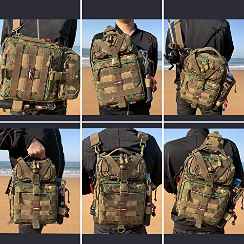 YVLEEN Fishing Tackle Backpack Storage Bag，WaterResistant Fishing
