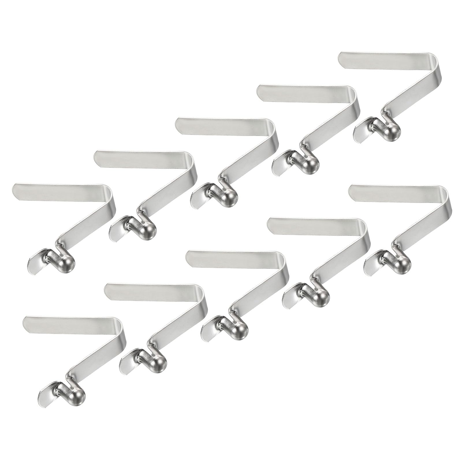 Photo 1 of PATIKIL 5.5x3.8mm Kayak Paddle Snaps, 10 Pack Tent Pole Clips Steel V Shaped Single Pin Push Button Spring Clips Lock Tube Pole Clips for Camping Awning