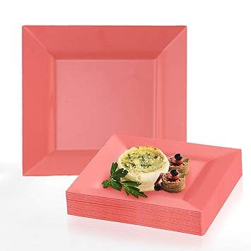 reusable plastic dessert plates