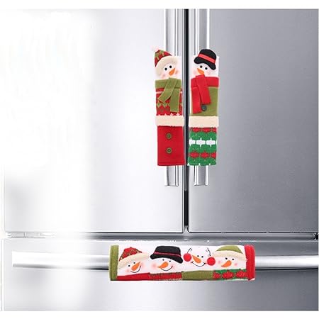 Moonter - Juego de 3 fundas navideñas para asa de frigorífico ...