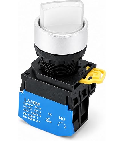 BAOMAIN Rotary Selector Switch, ZB2-BE101C (XB2-BD33) 22mm 3