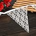 AllHeartDesires 1 Set Vintage White Full Lace Bunting Wedding Banner Garland Party Hanging Decoration