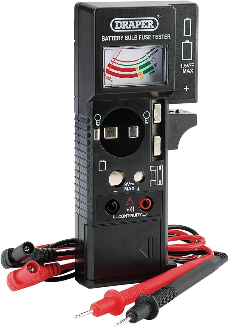 Draper Battery & Fuse Tester Analogue Scale LED Continuity
