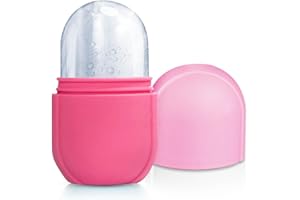 PASNOWFU Ice Cube Face Roller, Eyes and Neck, Brighten Skin & Enhance Your Natural Glow, Reusable Facial Treatment, Ice Cube Roller to Tighten Skin & De-Puff Eye Area, Cryotherapy for Face Ice(Pink)