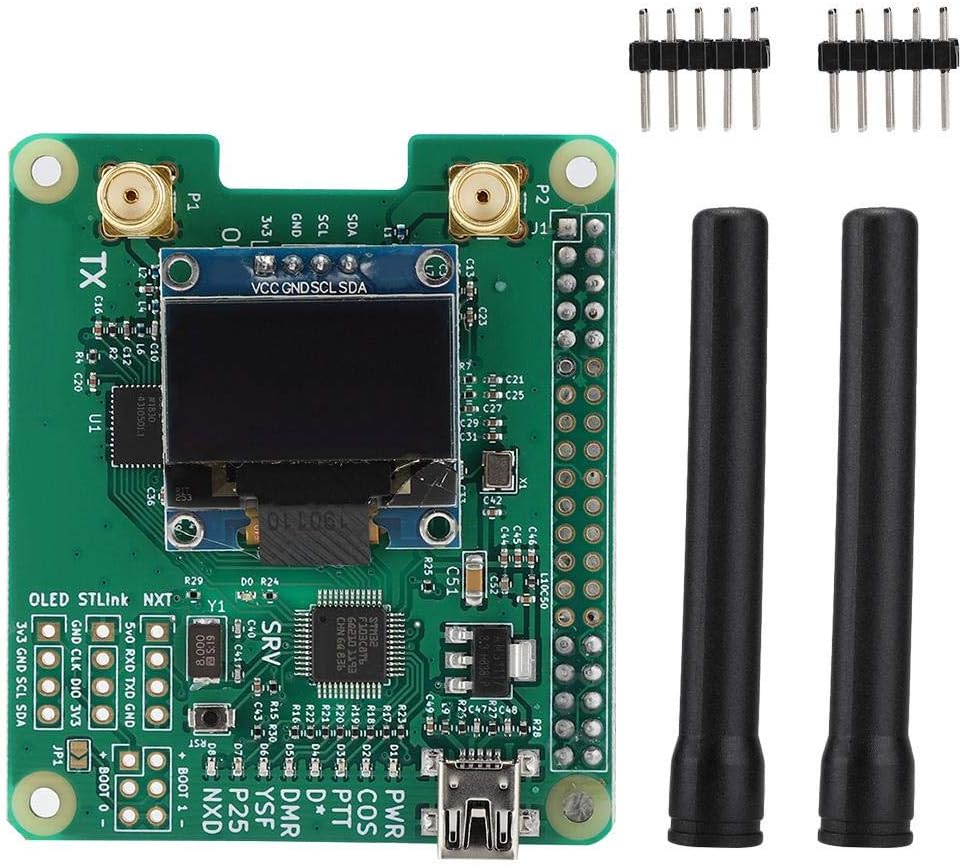MMDVM Hotspot, MMDVM HS Dual Hat Duplex Hotspot Modul OLED Display Antennenunterstützung für P25/DMR/YSF, Hochleistungs 32 Bit für ARM Prozessor
