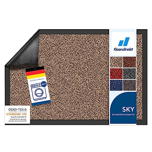 Floordirekt Schmutzfangmatte Rhine - waschbare & leistungsstarke Fußmatte - Sauberlaufmatte mit Rutschfester Rückseite - Türmatte für den Eingangsbere