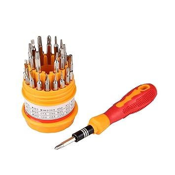 Veerobot Magnetic Precision Screwdriver Tool Set - 31 In 1 (Yellow)