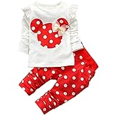 MH-Lucky Baby Girl Clothes Infant Outfits Set 2 Pieces Long Sleeved Tops + Pants