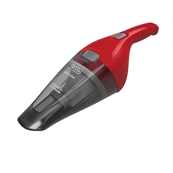 BLACK+DECKER DUSTBUSTER QUICKCLEAN HANDHELD VACUUM, CORDLESS, LIGHTWEIGHT & PORTABLE, ERGONOMIC DESIGN, RED