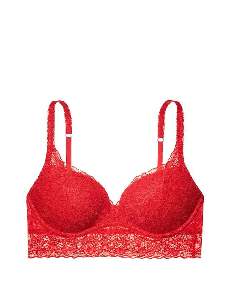 red push up bralette