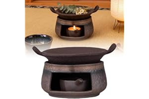 Ceramic Aromatherapy Stove Essential Oil Burner, Wellness Aromatherapy Kit, Zen Incense Burner Kit for Home Office, Tea Light