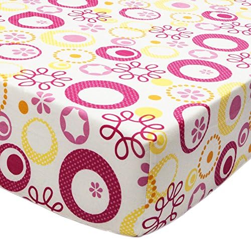 Sunshine Floral and Geometric Fitted Crib Sheet