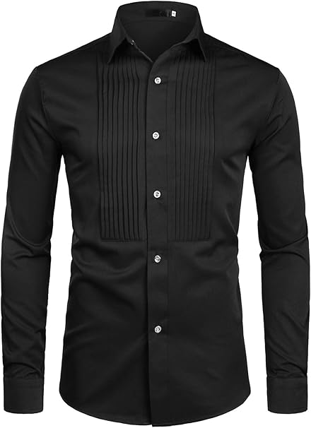 black tuxedo dress shirt