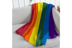 INFINITY REPUBLIC Rainbow Super Soft Throw Blanket - 50x60 Throw Blanket for Bedroom, Living Room, Spring Time, Holidays, Kids, Babies, Adults & Decor, Gifts - Pride Season Rainbow Pride