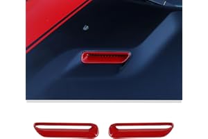 JWWY for Challenger Hood Air Conditioner Air Outlet Trim for 2009-2014 Dodge Challenger Accessories, ABS Red 2pcs