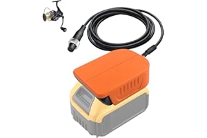 DEWDYS Fishing Reel Battery Adapter for Dewalt 20V 60V Battery Charger for Daiwa/for Shimano 14.4V Series for Daiwa Tanacom 750 1000 300MJ 500MJ for Shimano BeastMaster 9000, Fishing Reel Power Cable